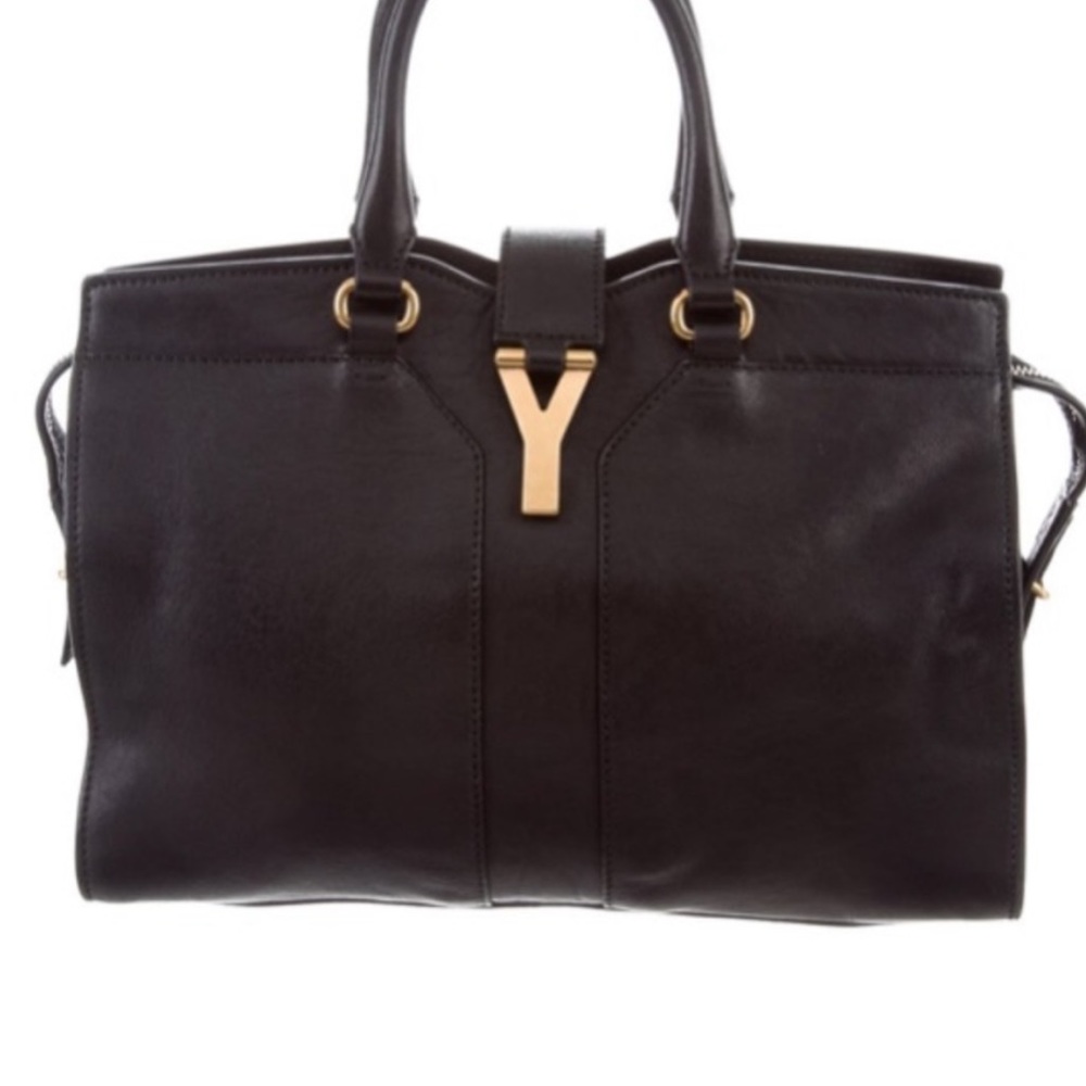 YSL Cabas Chyc Black Leather